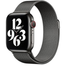 Ремінець Apple watch 42/44/45/46/49 mm Milanese Loop Metal Black (чорний)