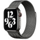 Ремінець Apple watch 42/44/45/46/49 mm Milanese Loop Metal Black (чорний)
