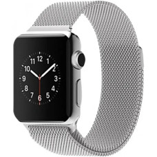 Ремінець Apple watch 42/44/45/46/49 mm Milanese Loop Metal Silver