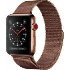 Ремінець Apple watch 42/44/45/46/49 mm Milanese Loop Metal Brown