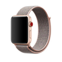 Ремінець Apple watch 38/40/41/42 Series 10/mm Nylon Sport Loop Pink Sand