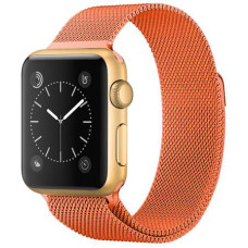Ремінець Apple watch 42/44/45/46/49 mm Milanese Loop Metal Orange