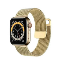Ремінець Apple watch 38/40/41/42 Series 10/mm Milanese Loop Metal Light Gold
