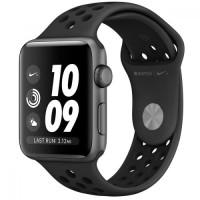 Ремінець Apple watch 38/40/41/42 Series 10/mm Sport Nike Anthracite Black