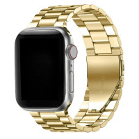 Ремінець Apple watch 42/44/45/46/49 mm Metal 3-bead gold