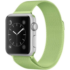 Ремінець Apple watch 42/44/45/46/49 mm Milanese Loop Metal Neon Green