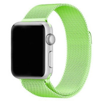 Ремінець Apple watch 42/44/45/46/49 mm Milanese Loop Metal Neon Lime
