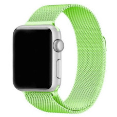 Ремінець Apple watch 42/44/45/46/49 mm Milanese Loop Metal Neon Lime