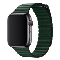 Ремінець Apple watch 38/40/41/42 Series 10/mm Leather Loop Green