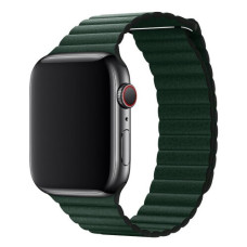 Ремінець Apple watch 38/40/41/42 Series 10/mm Leather Loop Green