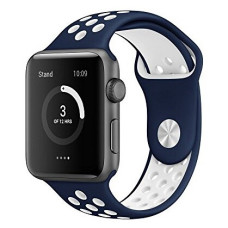 Ремінець Apple Watch 42/44/45/46/49 mm Sport Nike Blue White