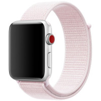 Ремінець Apple Watch 42/44/45/46/49 mm Nylon Sport Loop Pearl Pink