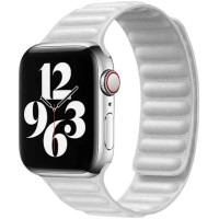 Ремінець Apple watch 42/44/45/46/49 mm Leather Loop White