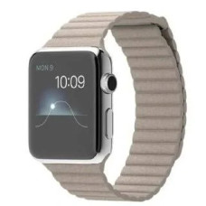 Ремінець Apple watch 42/44/45/46/49 mm Leather Loop Stone