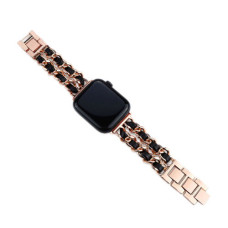 Ремінець Apple watch 38/40/41/42 Series 10/mm Chanell rose black