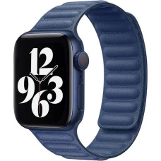 Ремінець Apple watch 42/44/45/46/49 mm Leather Link midnight blue