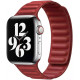 Ремінець Apple watch 42/44/45/46/49 mm Leather Link red