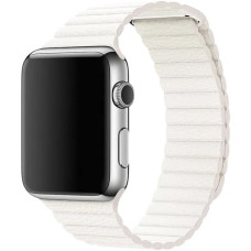 Ремінець Apple watch 42/44/45/46/49 mm Leather Link white