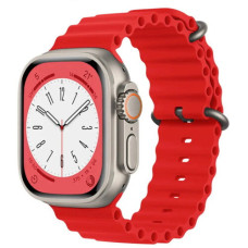Ремінець Apple Watch 42/44/45/46/49 mm Ocean Band red