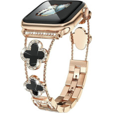 Ремінець Apple Watch 42/44/45/46/49 mm Van Cleef gold black