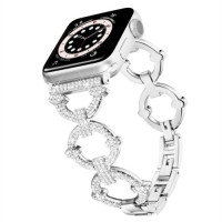 Ремінець Apple Watch 42/44/45/46/49 mm Lady band Rings Brilliant silver
