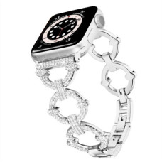 Ремінець Apple Watch 42/44/45/46/49 mm Lady band Rings Brilliant silver
