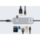 Перехідник adapter Hub Momax ONELINK 8in1 Type-C Mutil-funtion gray DH18