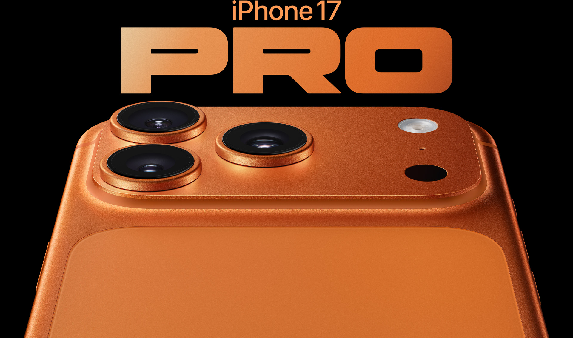 iPhone 17 Pro Max Cosmic Orange — задня панель із системою камер